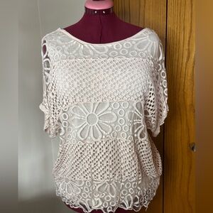 Elegant pink Lace Women Top